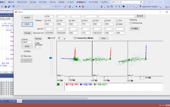 【VB.NET】多ＣＨ線形性モニター作った＜実験測定に便利＞